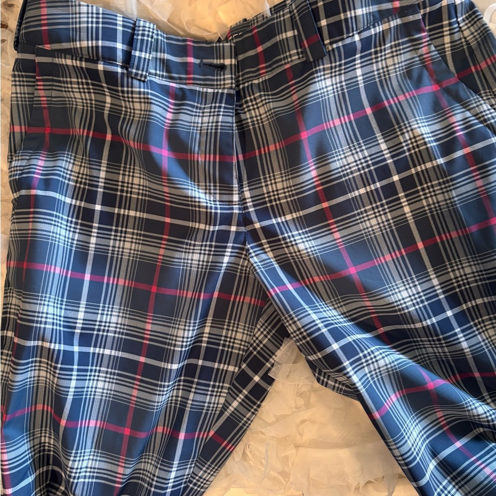 Nike Golf Plaid Pants in Blue and Pink